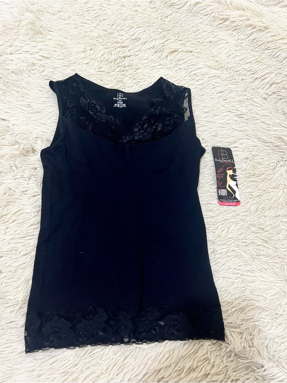 Black Lace-Trim Camisole